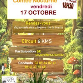 Affiche de la randonnée contée du 17 octobre 2025
