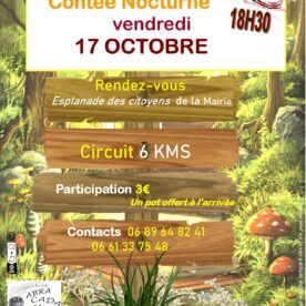 Affiche de la randonnée contée du 17 octobre 2025