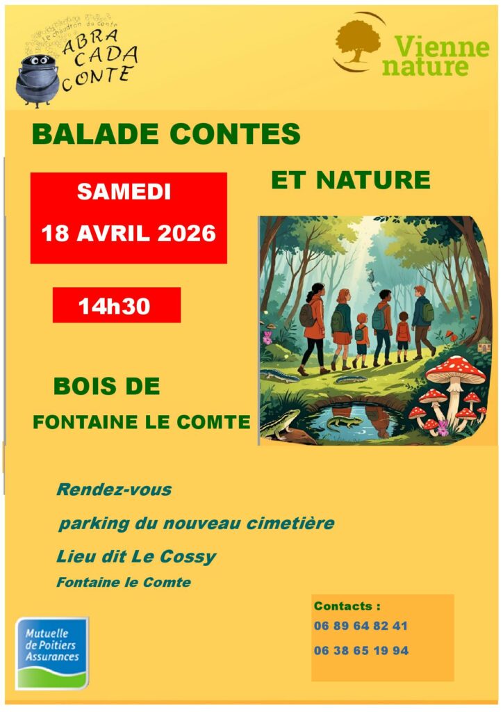 affiche balade contée avec vienne nature